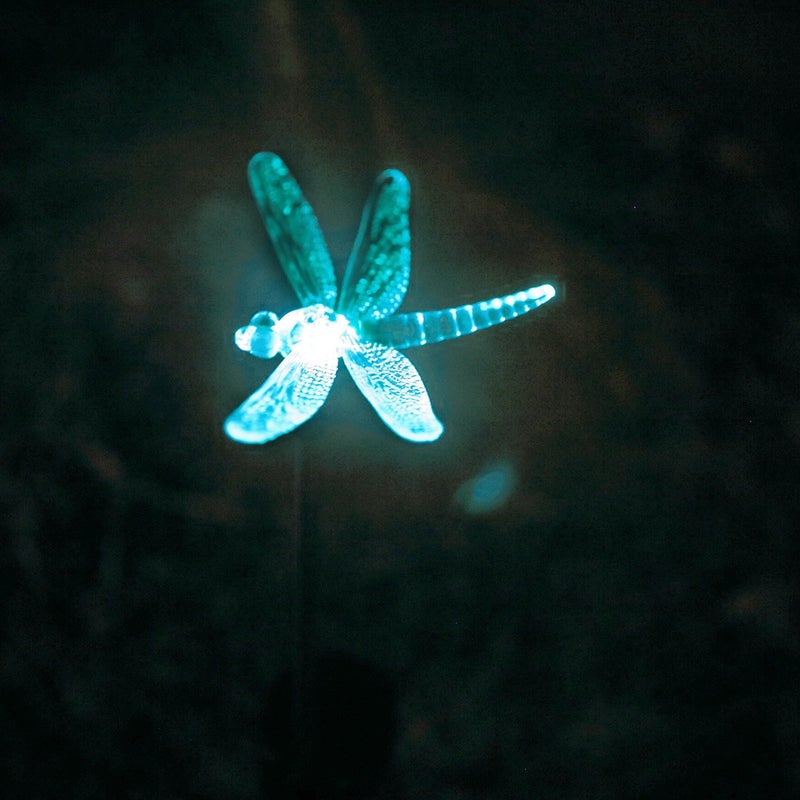 QIDEA Outdoor Solar Garden Stake Light - Color Changing Decorative LED Stake Lamp In-ground Landscaping Lighting for Garden Patio Yard Lawn Pathway Flower Bed Decor Decorations Figurine Dragonfly - Image 4